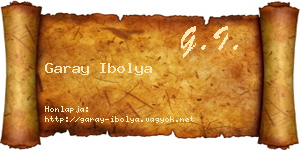 Garay Ibolya névjegykártya