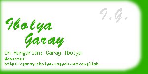 ibolya garay business card